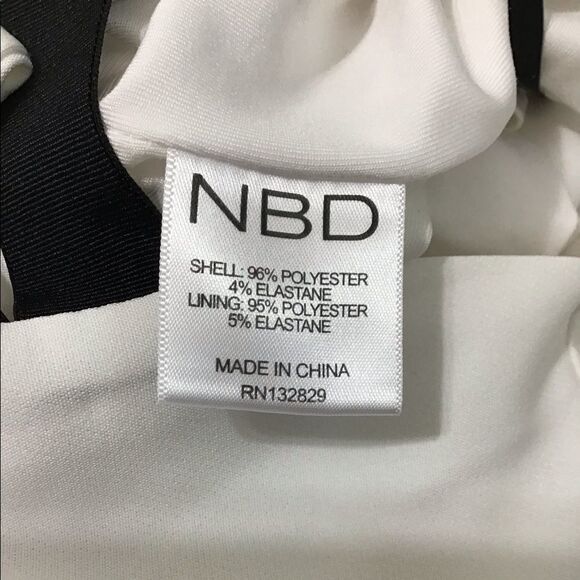 NBD White Midi Cut Out Sides Fit And Flare Dress Size Large - Picture 9 of 12